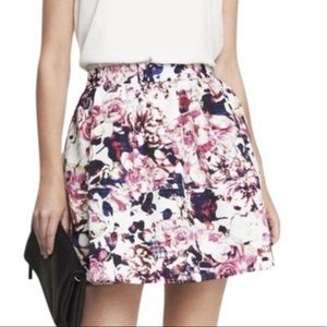 Express floral print mini skirt